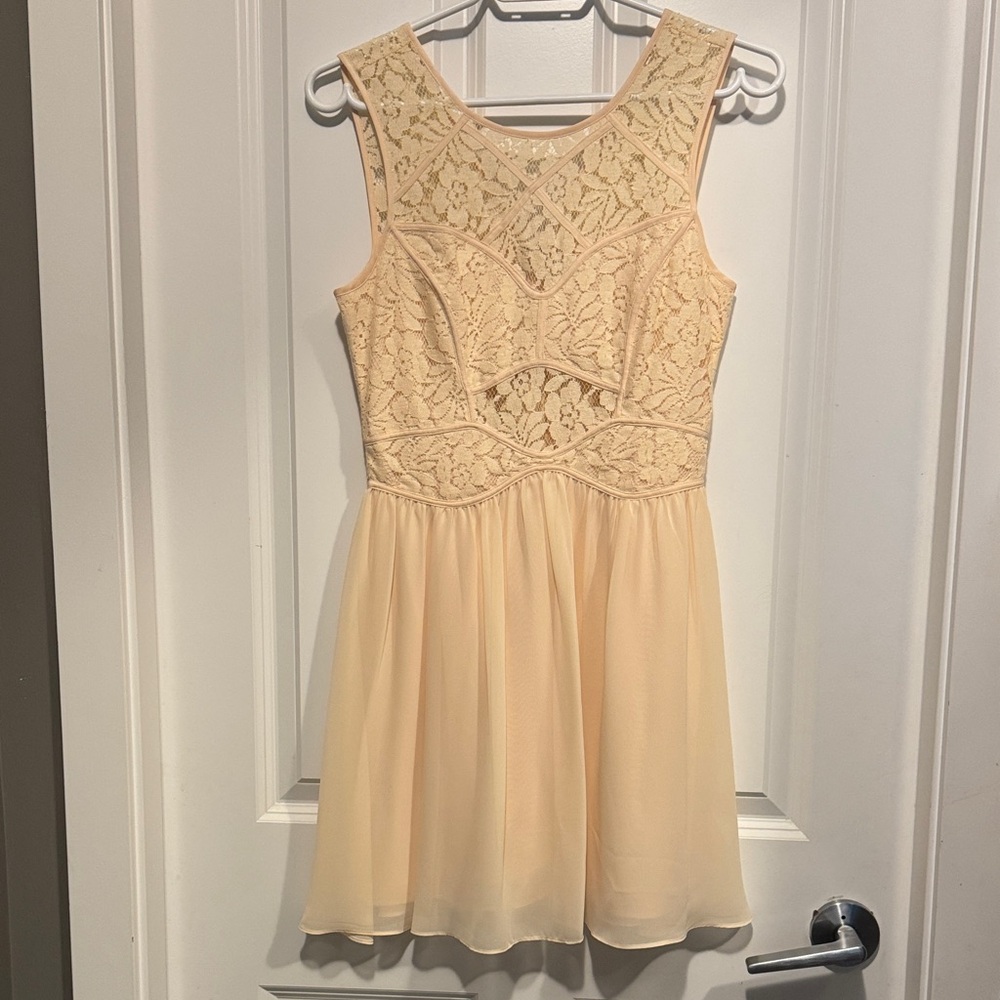 BCBGeneration Cream Lace Dress